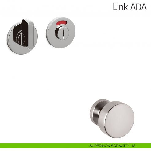 Nottolino per porta Link ADA Olivari libero/occupato basso superinox satinato