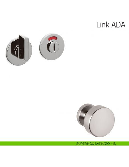 Nottolino per porta Link ADA Olivari libero/occupato basso superinox satinato