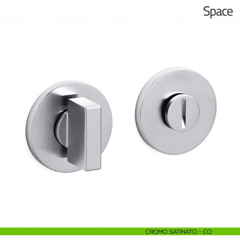 Nottolino per porta Space Olivari basso cromo satinato