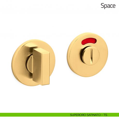 Nottolino per porta Space Olivari libero/occupato basso superoro satinato