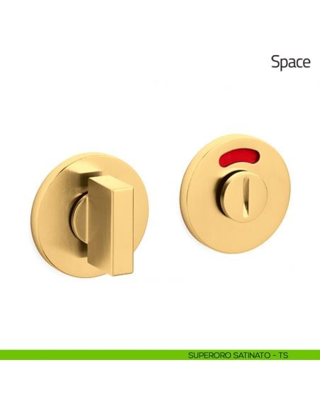Nottolino per porta Space Olivari libero/occupato basso superoro satinato