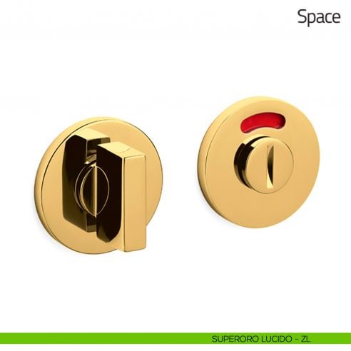 Nottolino per porta Space Olivari libero/occupato basso superoro lucido