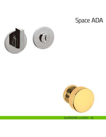 Nottolino per porta Space ADA Olivari basso superoro lucido