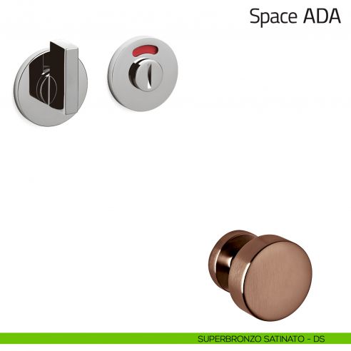 Nottolino per porta Space ADA Olivari libero/occupato basso superbronzo satinato