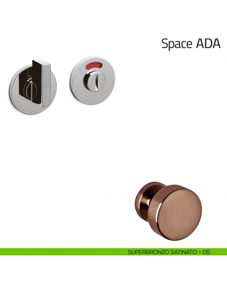 Nottolino per porta Space ADA Olivari libero/occupato basso superbronzo satinato