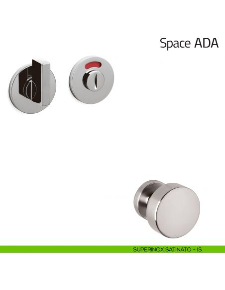 Nottolino per porta Space ADA Olivari libero/occupato basso superinox satinato