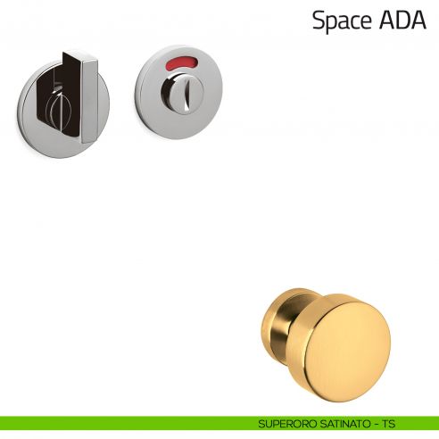 Nottolino per porta Space ADA Olivari libero/occupato basso superoro satinato