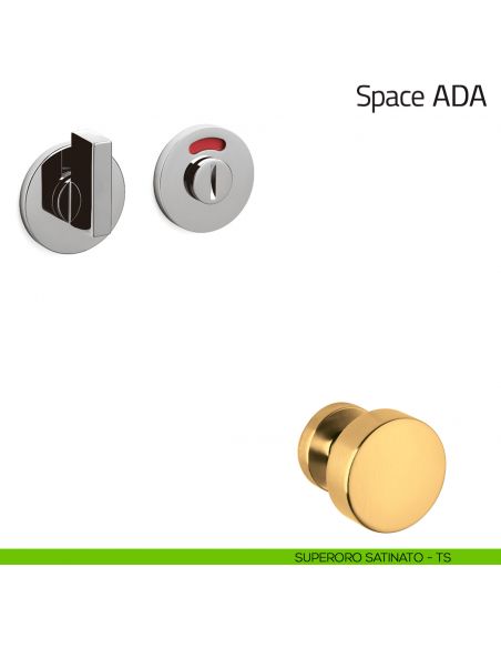 Nottolino per porta Space ADA Olivari libero/occupato basso superoro satinato