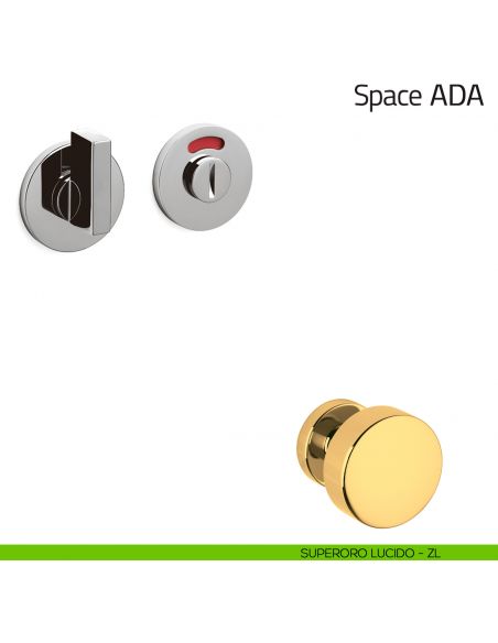 Nottolino per porta Space ADA Olivari libero/occupato basso superoro lucido