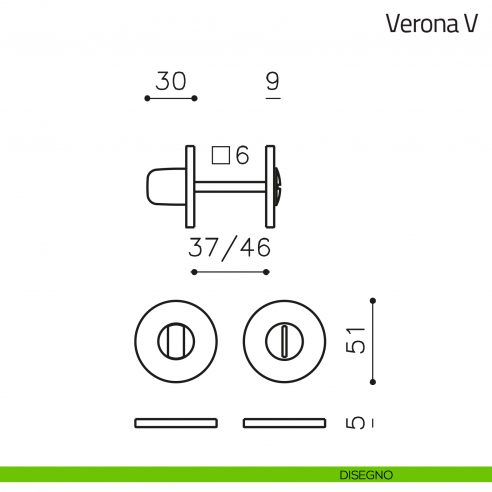 Nottolino per porta Verona V Olivari basso disegno