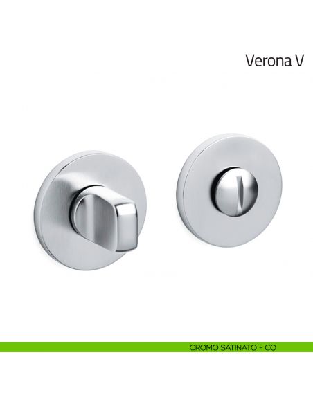 Nottolino per porta Verona V Olivari basso cromo satinato