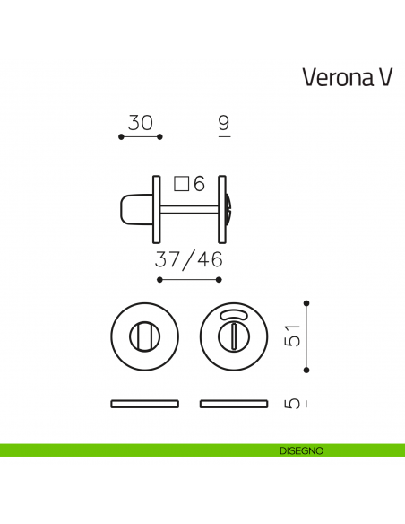 Nottolino per porta Verona V Olivari basso libero/occupato disegno