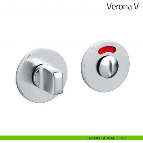 Nottolino per porta Verona V Olivari basso libero/occupato cromo satinato