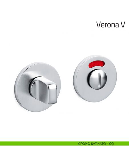 Nottolino per porta Verona V Olivari basso libero/occupato cromo satinato