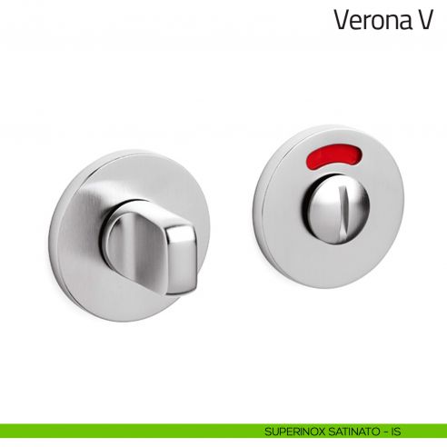 Nottolino per porta Verona V Olivari basso libero/occupato superinox satinato