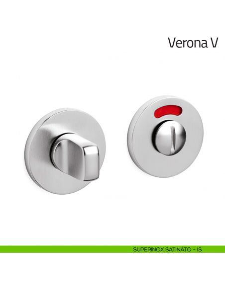 Nottolino per porta Verona V Olivari basso libero/occupato superinox satinato