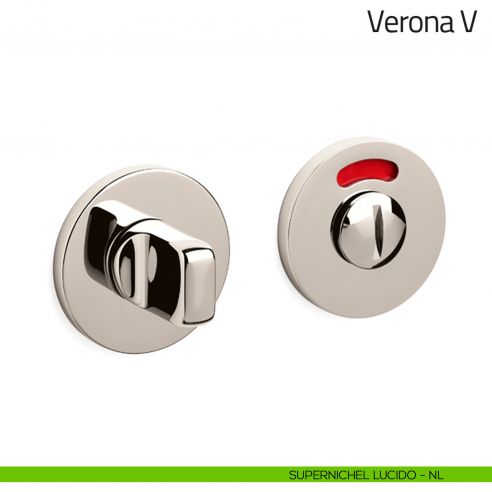 Nottolino per porta Verona V Olivari basso libero/occupato supernichel lucido