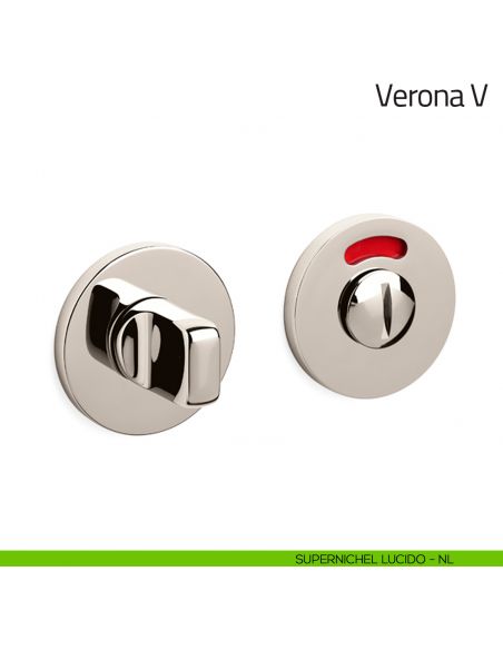 Nottolino per porta Verona V Olivari basso libero/occupato supernichel lucido