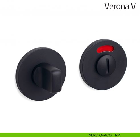Nottolino per porta Verona V Olivari basso libero/occupato nero opaco