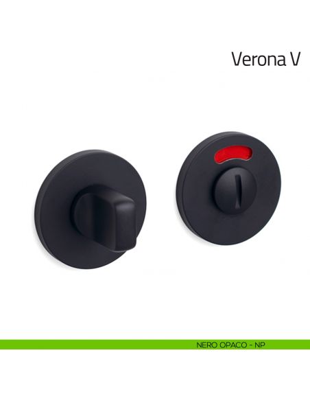 Nottolino per porta Verona V Olivari basso libero/occupato nero opaco