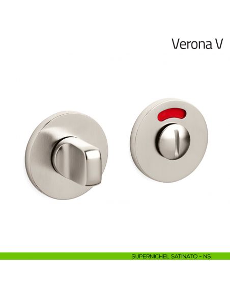 Nottolino per porta Verona V Olivari basso libero/occupato supernichel satinato