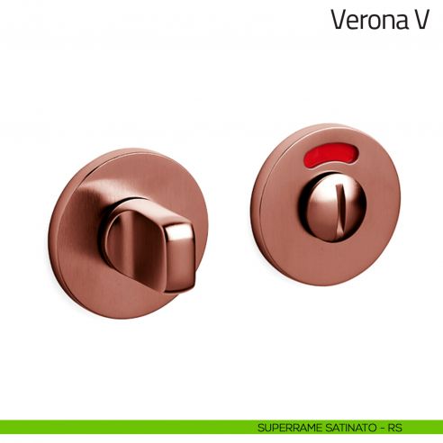 Nottolino per porta Verona V Olivari basso libero/occupato superrame satinato