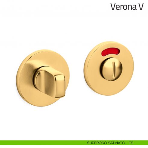 Nottolino per porta Verona V Olivari basso libero/occupato superoro satinato