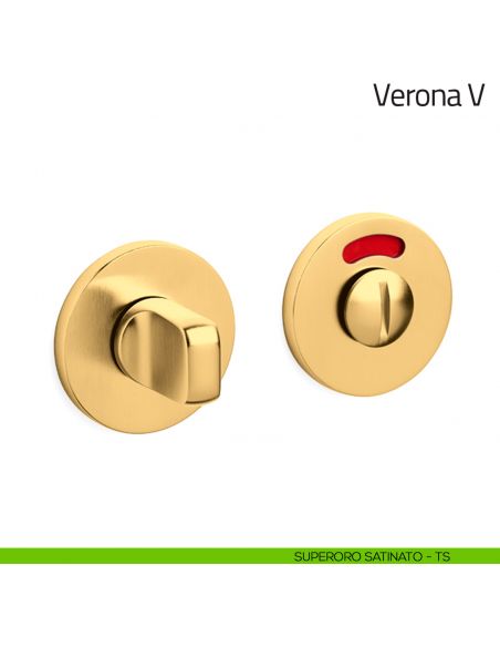 Nottolino per porta Verona V Olivari basso libero/occupato superoro satinato