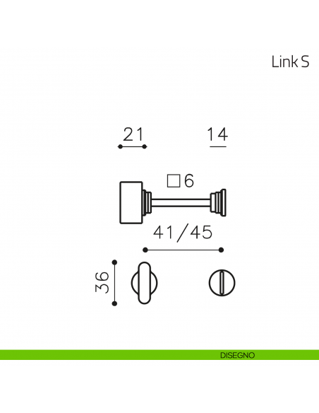 Nottolino per porta Link S Olivari disegno
