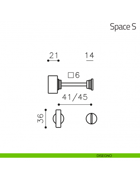 Nottolino per porta Space S Olivari disegno