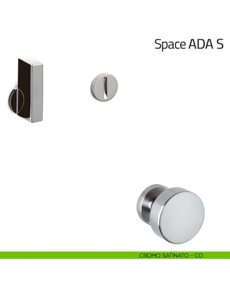 Nottolino per porta Space ADA S Olivari cromo satinato