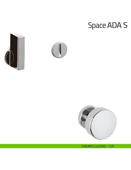 Nottolino per porta Space ADA S Olivari cromo lucido