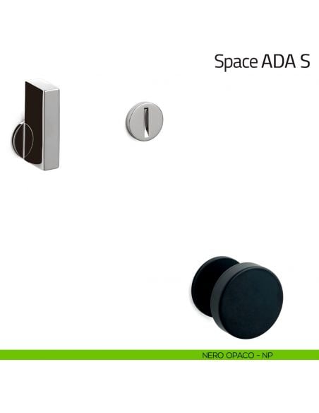 Nottolino per porta Space ADA S Olivari nero opaco