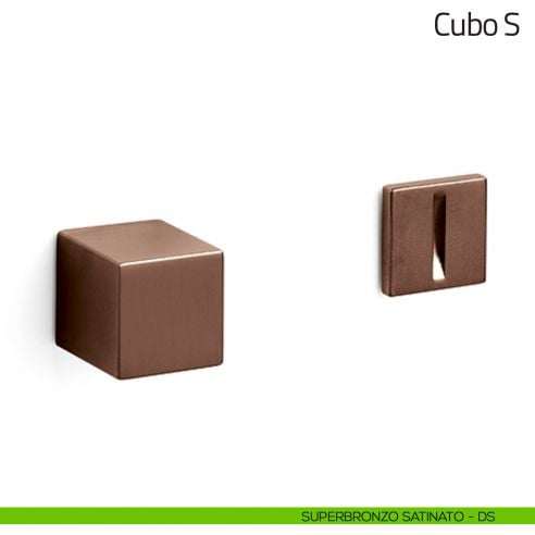 Nottolino per porta Cubo S Olivari superbronzo satinato