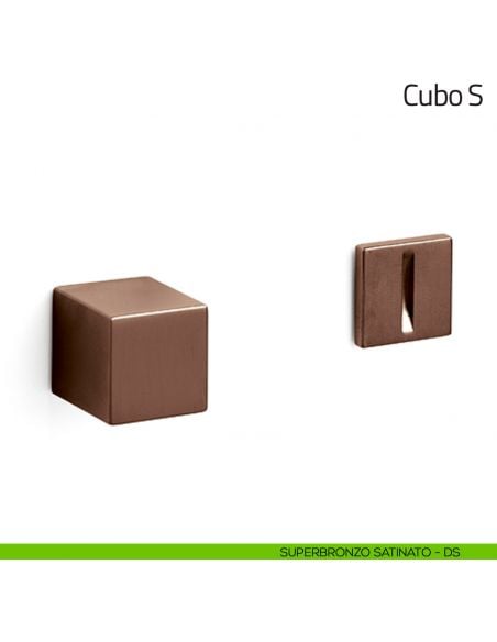 Nottolino per porta Cubo S Olivari superbronzo satinato