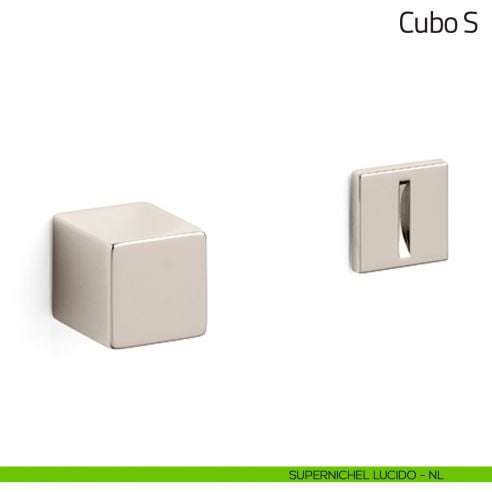 Nottolino per porta Cubo S Olivari supernichel lucido