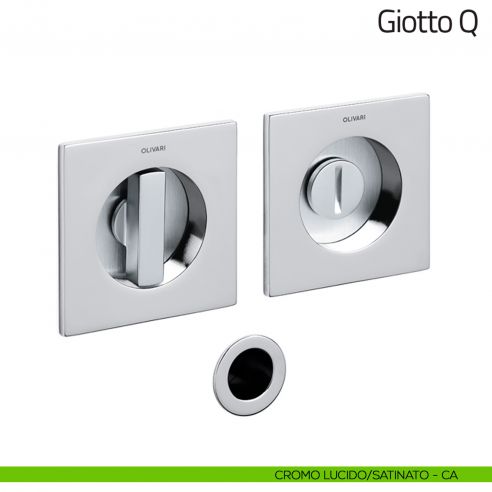 Maniglia per porta scorrevole Giotto Q Olivari cromo lucido/satinato