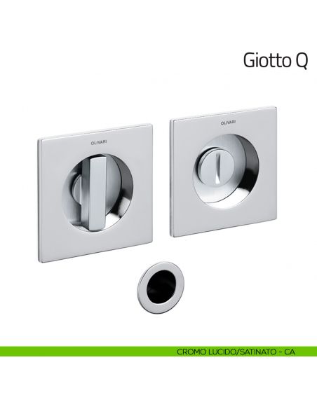 Maniglia per porta scorrevole Giotto Q Olivari cromo lucido/satinato