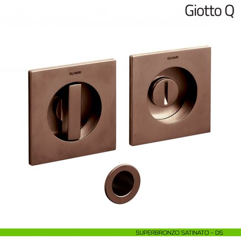 Maniglia per porta scorrevole Giotto Q Olivari superbronzo satinato