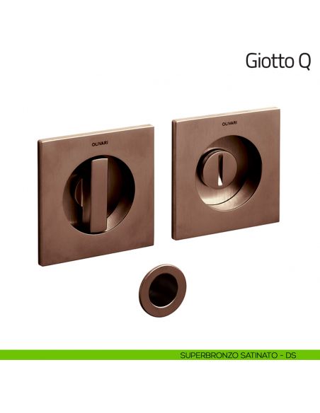 Maniglia per porta scorrevole Giotto Q Olivari superbronzo satinato