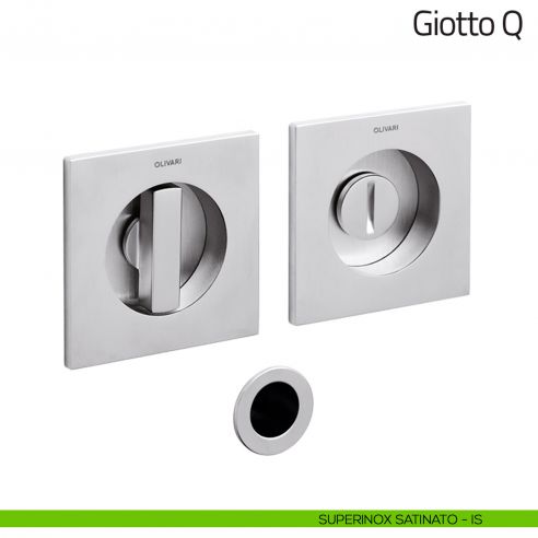 Maniglia per porta scorrevole Giotto Q Olivari superinox satinato