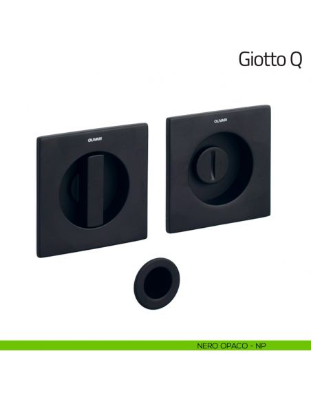 Maniglia per porta scorrevole Giotto Q Olivari nero opaco