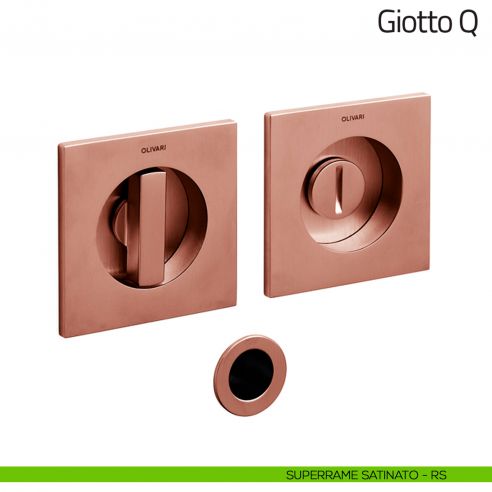 Maniglia per porta scorrevole Giotto Q Olivari superrame satinato