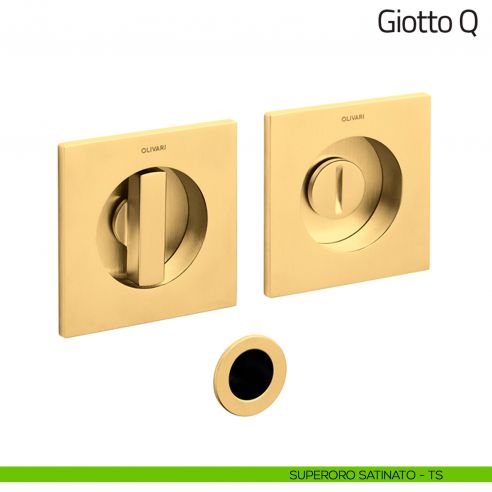 Maniglia per porta scorrevole Giotto Q Olivari superoro satinato