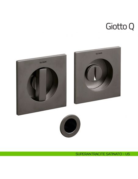 Maniglia per porta scorrevole Giotto Q Olivari superantracite satinato