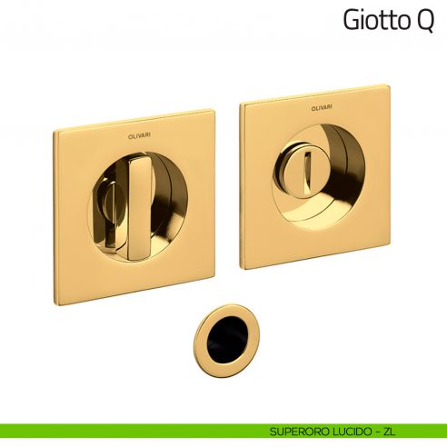 Maniglia per porta scorrevole Giotto Q Olivari superoro lucido