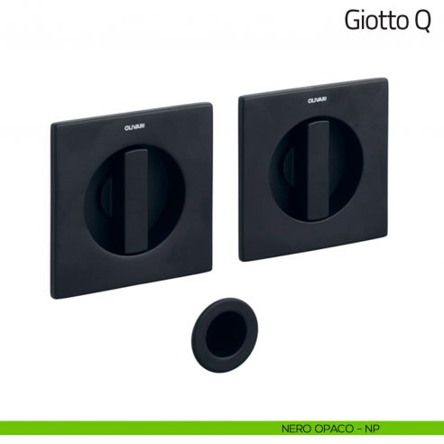 Maniglia per porta scorrevole Giotto Q Olivari nero opaco