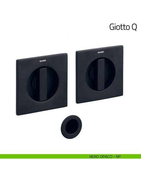 Maniglia per porta scorrevole Giotto Q Olivari nero opaco