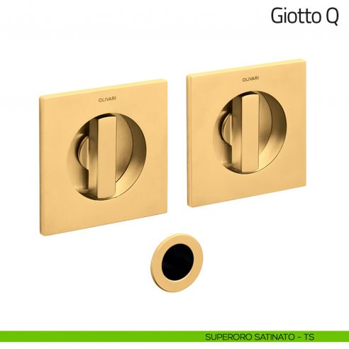 Maniglia per porta scorrevole Giotto Q Olivari superoro satinato
