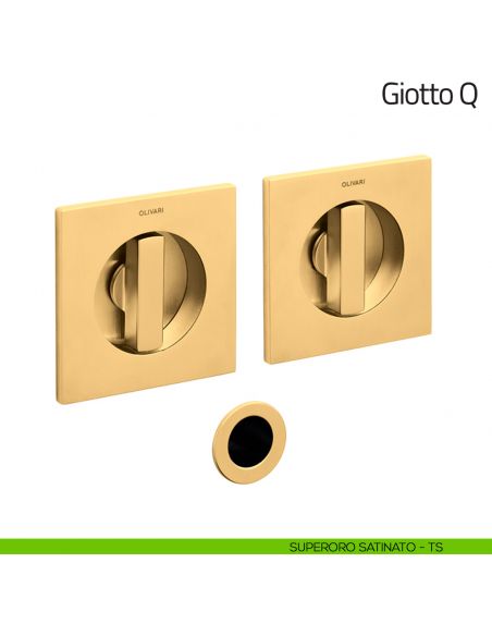Maniglia per porta scorrevole Giotto Q Olivari superoro satinato